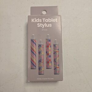 4 Pack Kid Friendly Stylus Pens for Touch Screens Kids Smart Watch‎ Tablet IPad